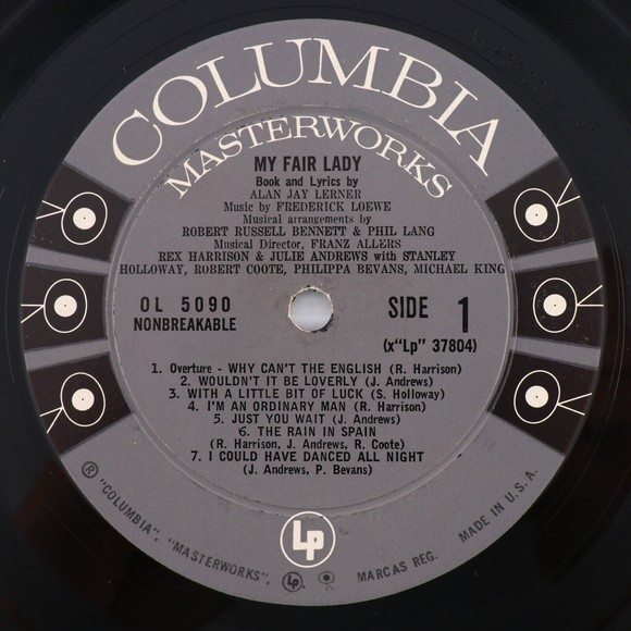 My Fair Lady - Original Broadway Cast Julie Andrews 1956 Mono LP Record OL 5090 - Picture 7 of 16